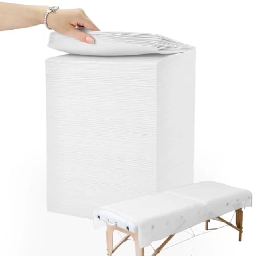 200 Pezzi di Lenzuola Monouso per Lettino da Massaggio 31" x 71" - Copriletti in Tessuto Non Tessuto per Spa, Massaggi, Trattamenti Estetici e Tatuaggi - Traspiranti