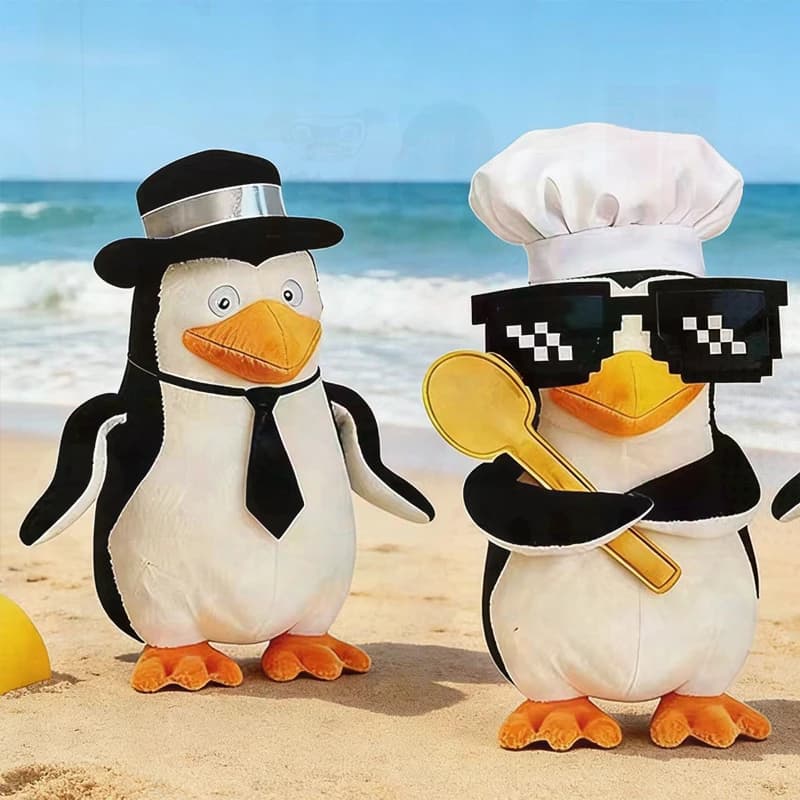 Madagascar Penguin Plush Toy for Kids Birthday and Christmas Gifts Soft Cute Stuffed Animal Doll for Grab Machine or Pillow