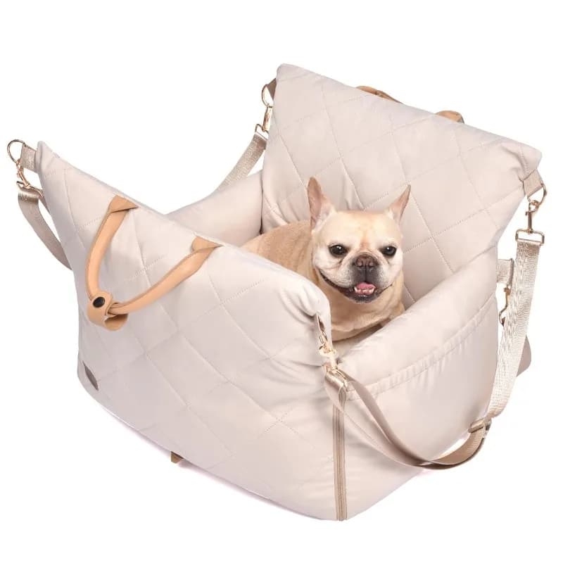 Seggiolino auto Letto da viaggio per animali domestici Cane 2 in1 con protezione di sicurezza per auto lavabile rimovibile Coprisedile per auto impermeabile Cuscino per nido per animali domestici