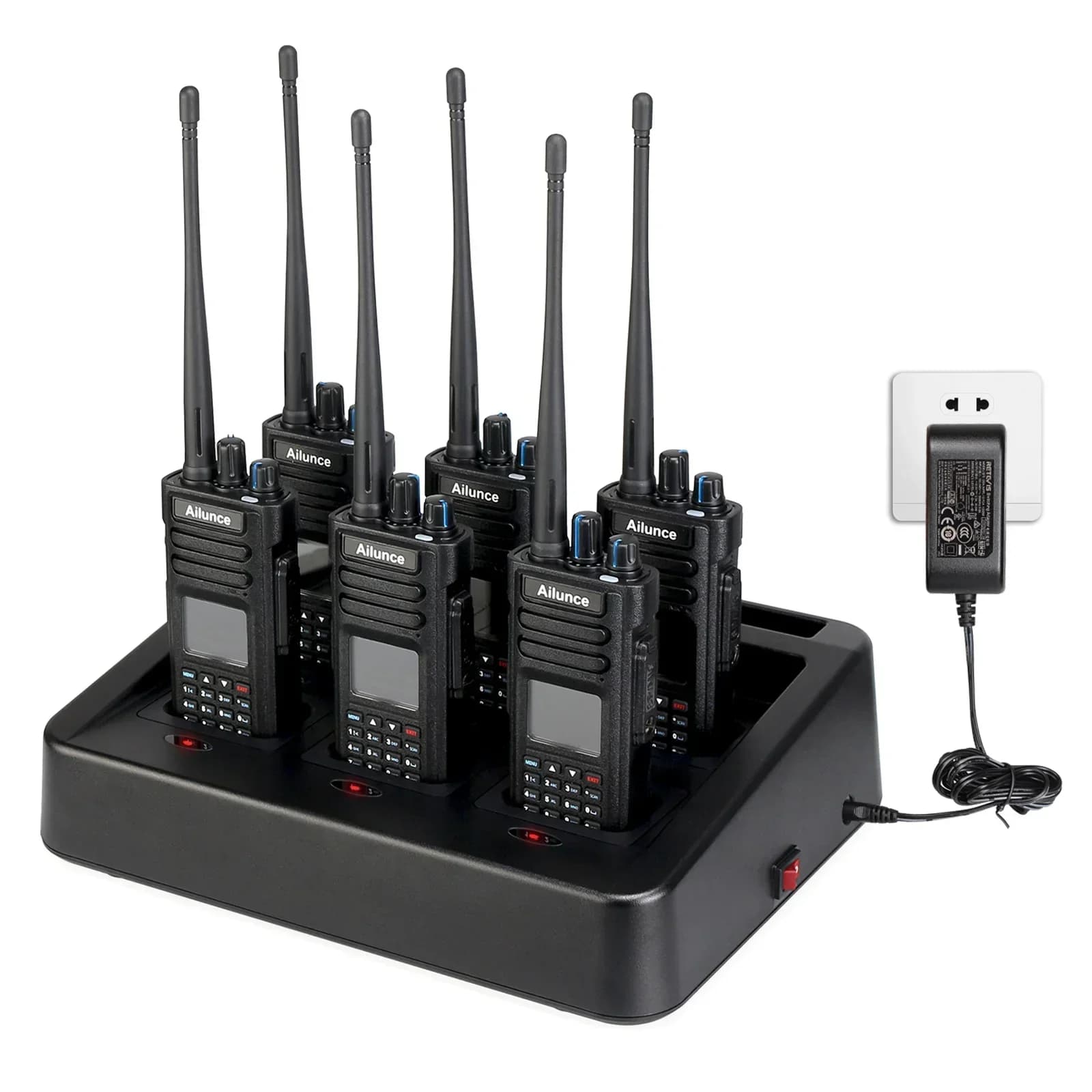 NEW 6Pack professional radio set Ailunce HD1 with rapid charger Dual Band DMR Amateur Digital IP67 Waterproof GPS Two Way Radio