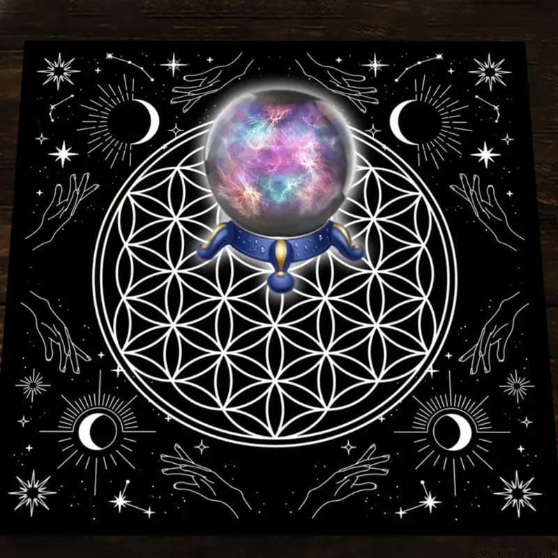 U2JB Gioco da Tavolo Pad Oracoli Astrologici Copritavolo Tappetino per Carte Tovaglia per Divinazioni