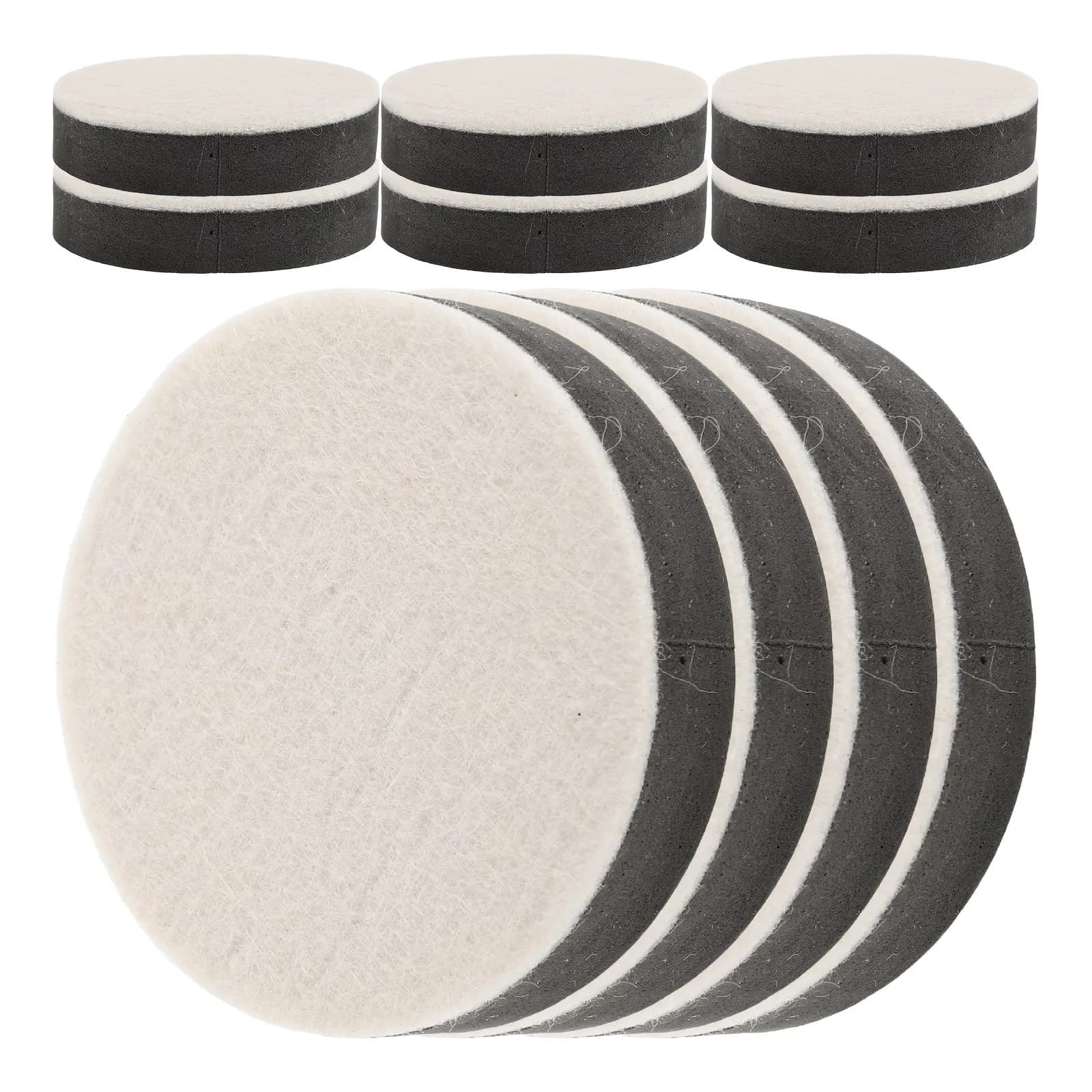 10Pcs Robust Round Felt Pads for Furniture Legs Table Risers Bed Frame Feet Chair Leg Protectors Quiet Wear-Resistant Non-Slip