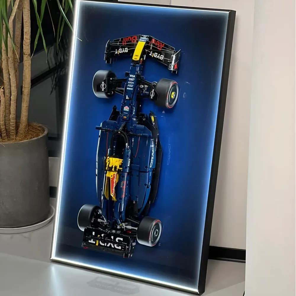 Supporto da parete per LEGO 42207 Ferrari SF-24 F1 42171 Mercedes-AMG F1 W14 E 42206 Red Bull Racing RB20 F1 - Solo supporto da parete