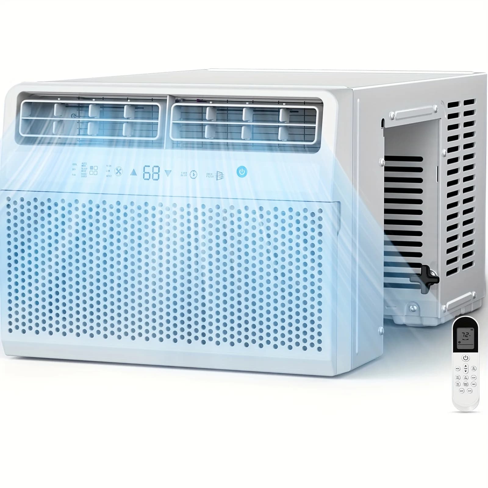 Condizionatore d'aria a finestra a forma di U da 12.000 BTU ASHARE con telecomando, funzione raffreddamento/deumidificatore/ventilatore, a risparmio energetico, 3 velocità