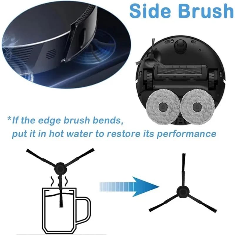 【Great Sale】Replacement Parts For JONR P20 PRO Robot Vacuum Cleaner- Main Side Brush, Mop Dust Bag Spare Accessories