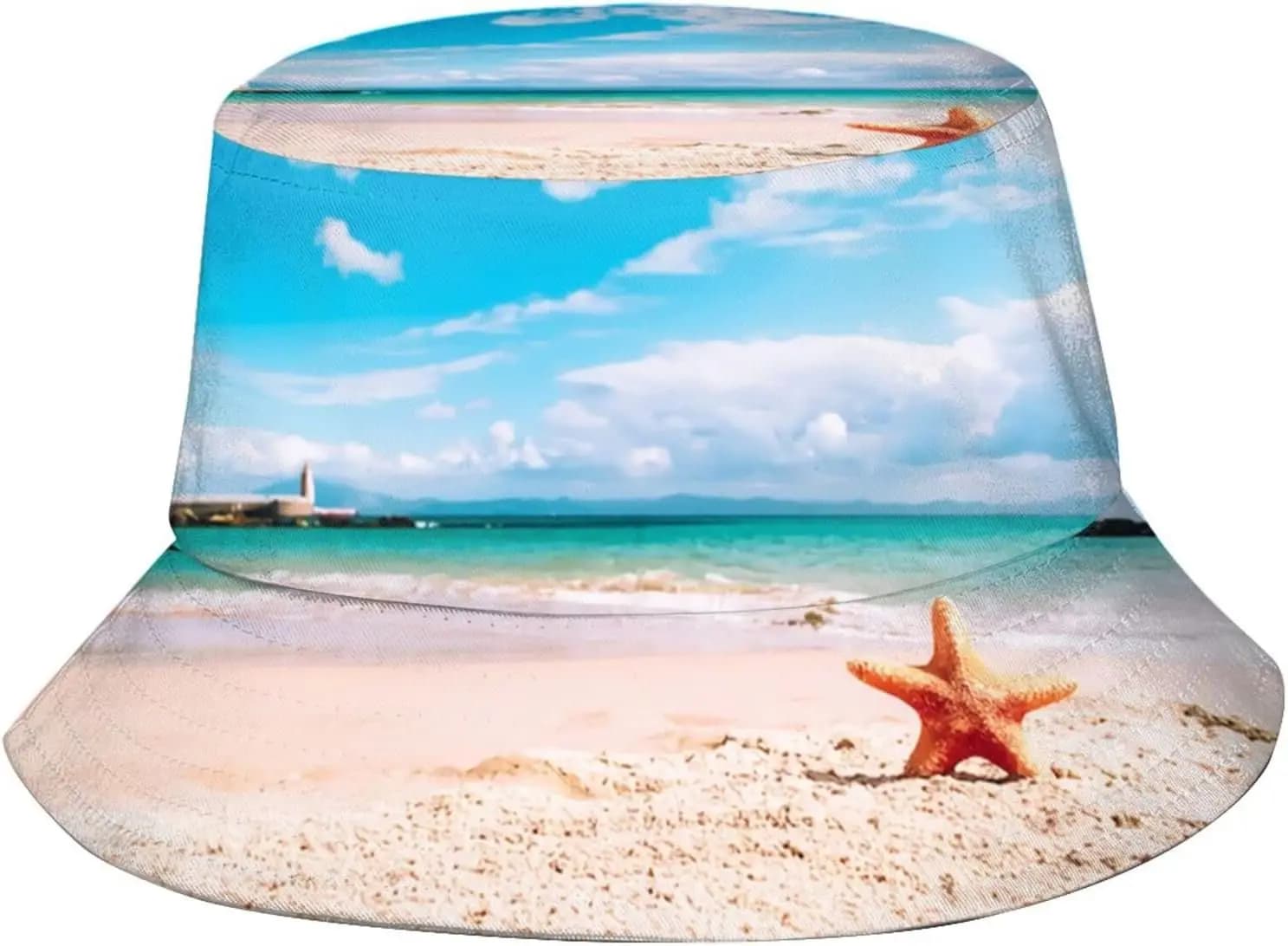 Cappello da pescatore con palma tropicale per donna e uomo, divertente cappello da pescatore da spiaggia per viaggi, escursioni, mare-19
