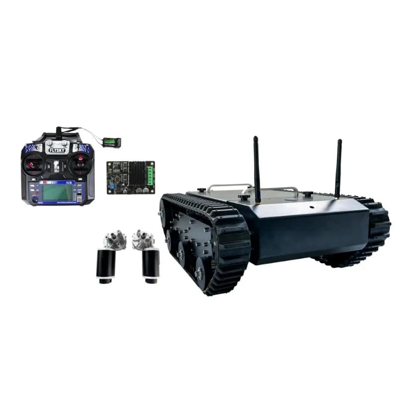 New TR400 robot tank chassis with controller and power adapter Robot ROS open source for Arduino DIY