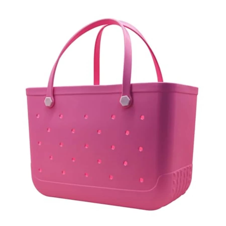 Borsa da Spiaggia Extra Large Impermeabile e Antisabbia in Gomma con Tasca con Cerniera, Supporto per Telefono e Portabicchiere