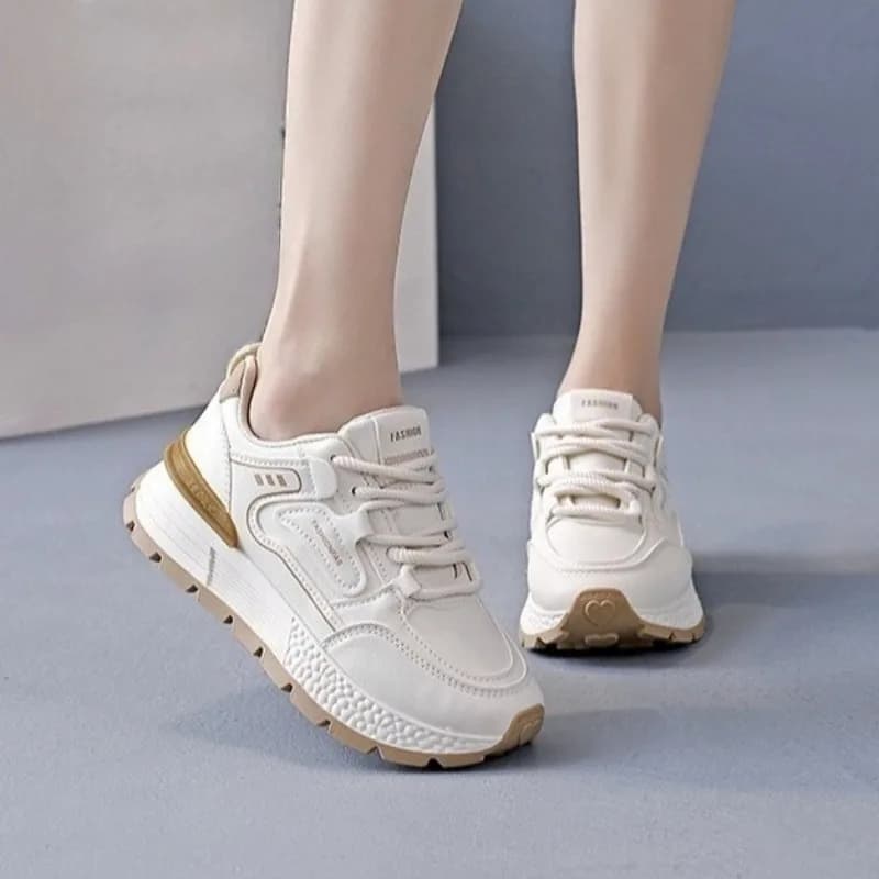 1 Paio di Scarpe Casual Sportive da Donna alla Moda, con Suola Spessa e Rialzata, Comode per la Corsa, in Gomma, Versione Migliorata, Stile Dad Shoes