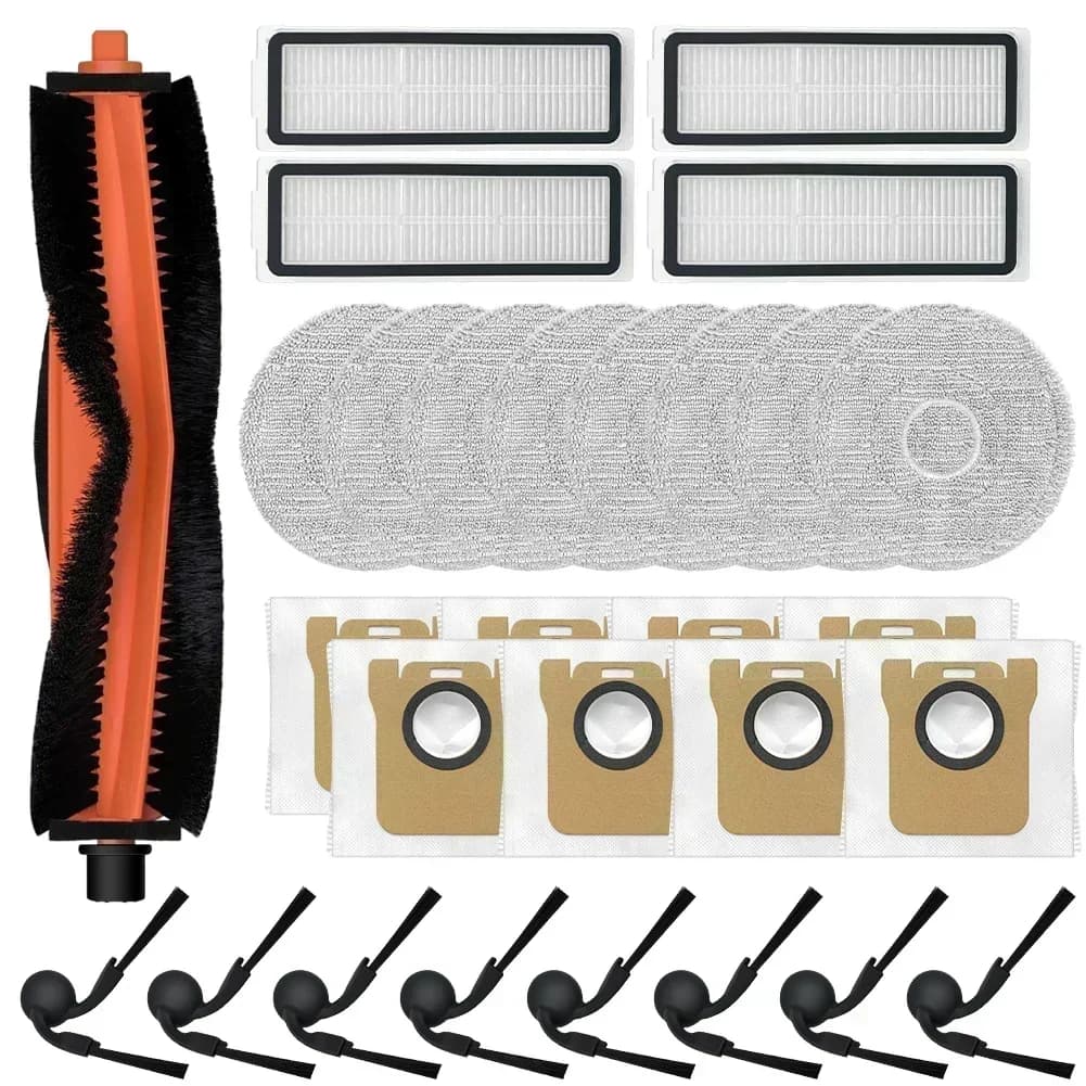 1 * Spazzola principale + 8/4 * Panno per scopa + 4/2 * Filtro + 8/4 * Sacchetto per la polvere + 8/4 * Spazzola laterale per Xiaomi Per Mijia 5C/OV42CN Parte per aspirapolvere