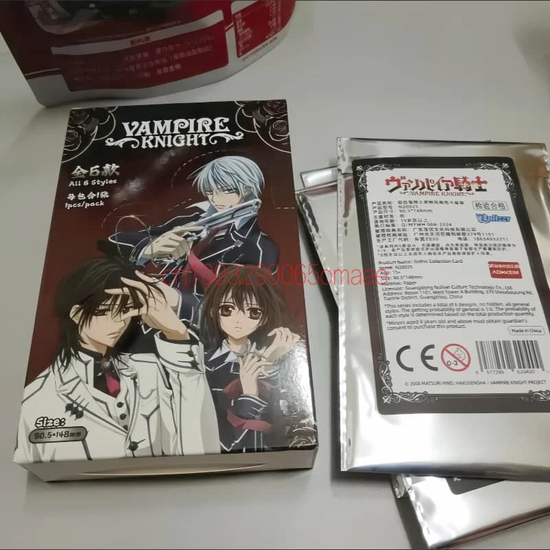 Adkem Vampire Knight Collectible Card Blind Box Yuki Cross Zero Kiryu Anime Cartoon Pattern Creative Shaped Card Surprise Gifts