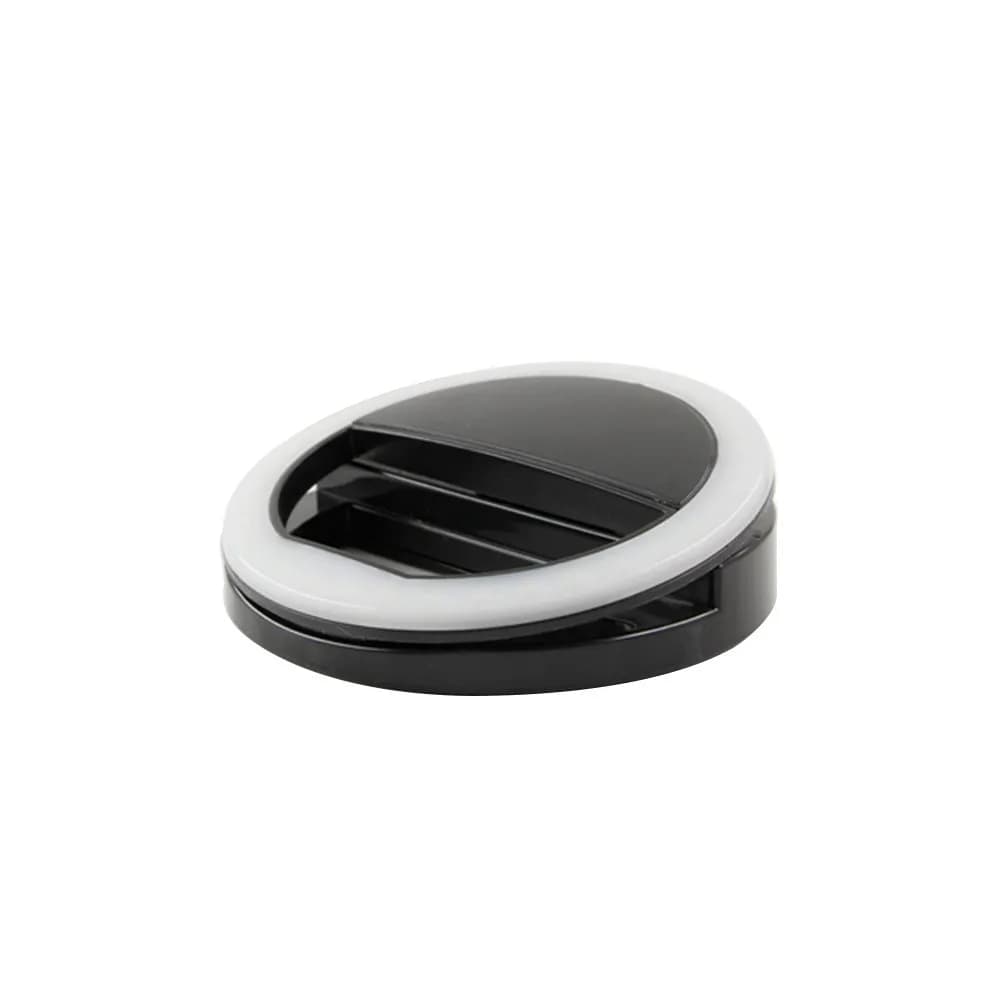 Led Selfie Ring Light Fill Light For Smartphone 3 Brightness Levels Clip On Portable Phone Tablet Camera Black