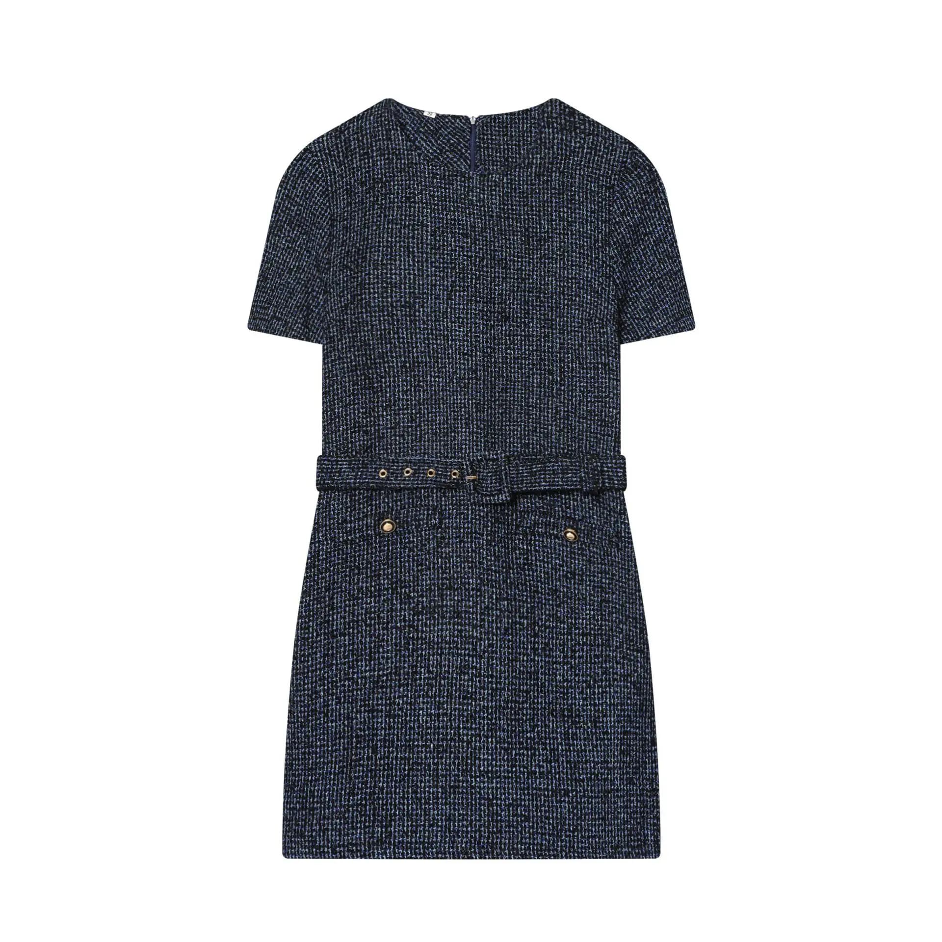 Abito in lana alla moda da donna con cintura 4M88