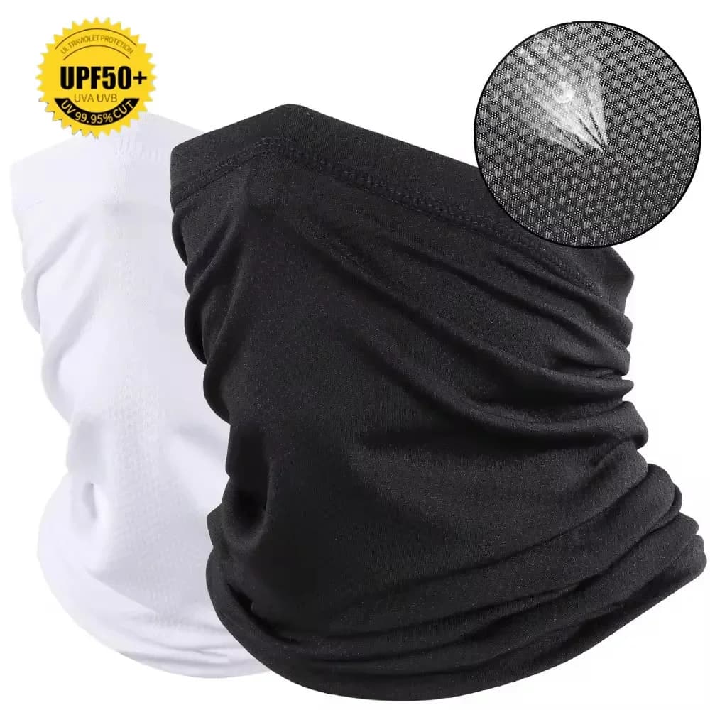 Summer Breathable Cool Mesh Bandana Hiking Hunting Cycling Running Tube Scarf Ski Sports Neck Warmer Half Face Mask Men Women