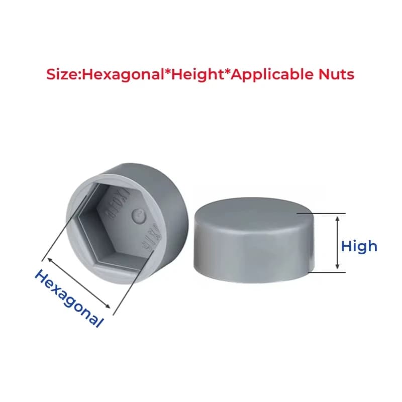 PE Bullion Dado Cover cap M4 M5 M6 M8 ~ M30 Automobile Wheel Protective dome Hexagonal Plastic Auto Pneumatic Dado Vite External Decoration