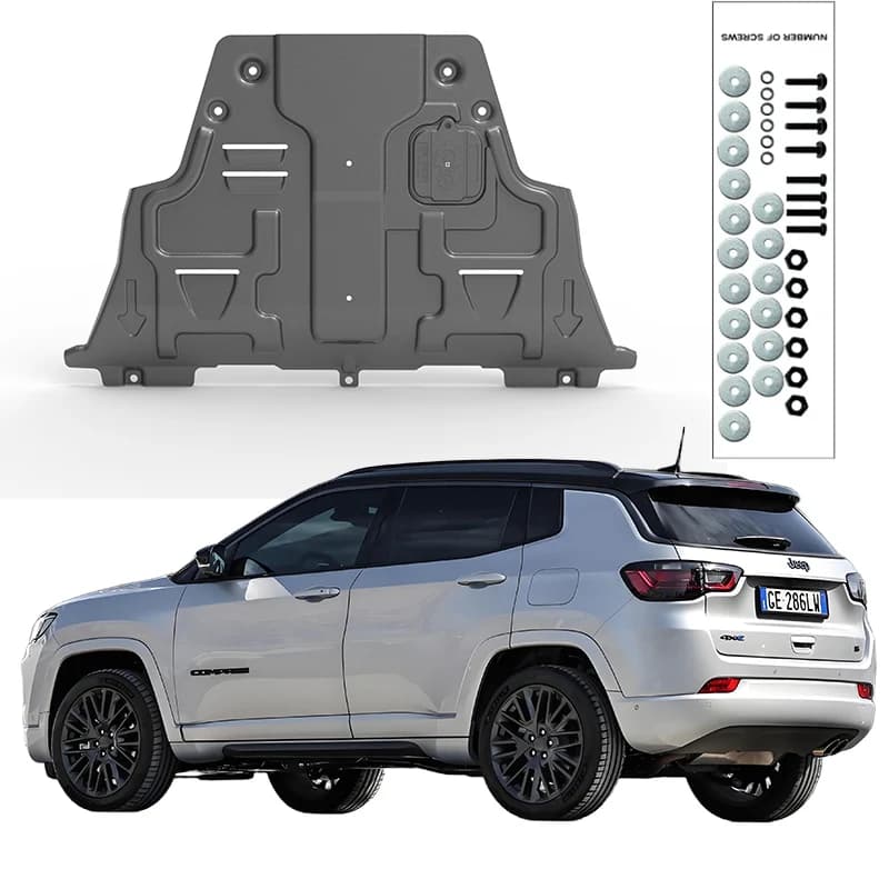 Lega di qualità superiore sotto la protezione del motore Parafango Bordo Splash Shield Fango Parafango Pannello piastra per Jeep Compass 2017-2024 1.4T