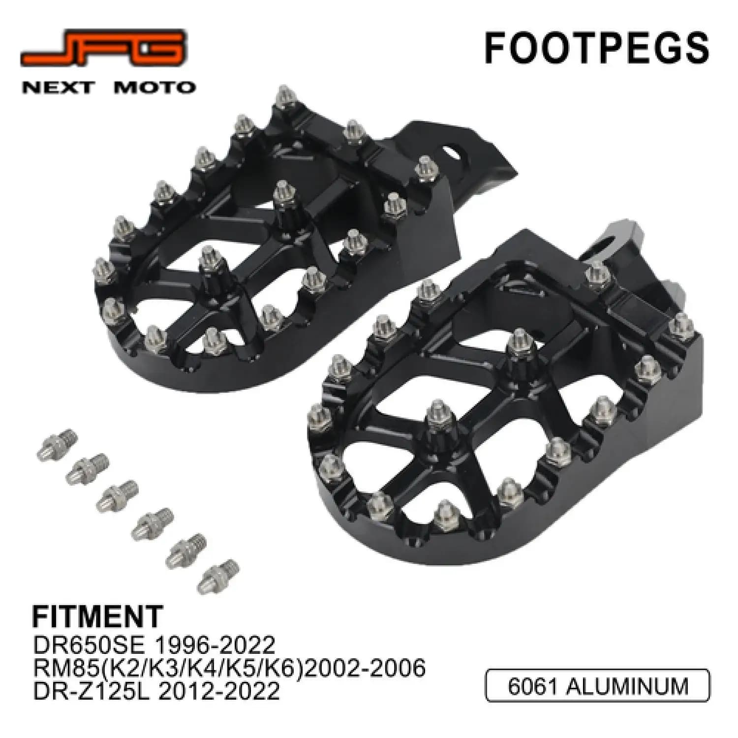 Moto Pedane Elettrica Dirt Bike Poggiapiedi Per Suzuki DR650 DR650SE RM85 DR-Z125L Motocross JFG Durevole Pedale Motore