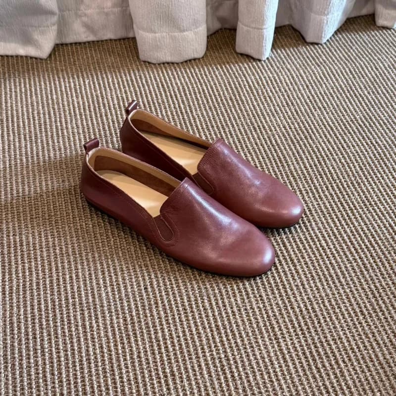 BANFANG Women's Shoes New Flats Fashion Luxury Brand Design Soft Soled Casual High Quality Genuine Leather Female Loafers