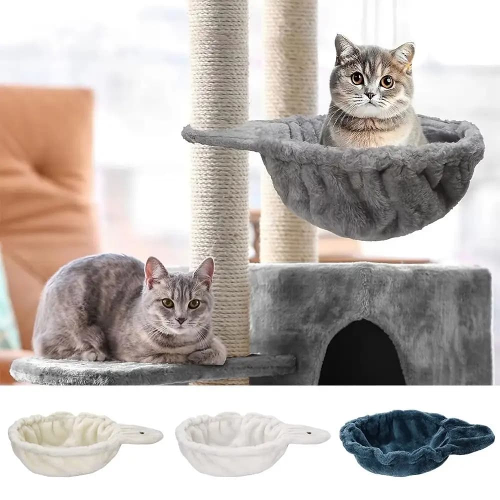 Cute Soft Cat Hammocks DIY Cat Spoon Beds Comfortable Cat Tree Accessories Cat Climbing