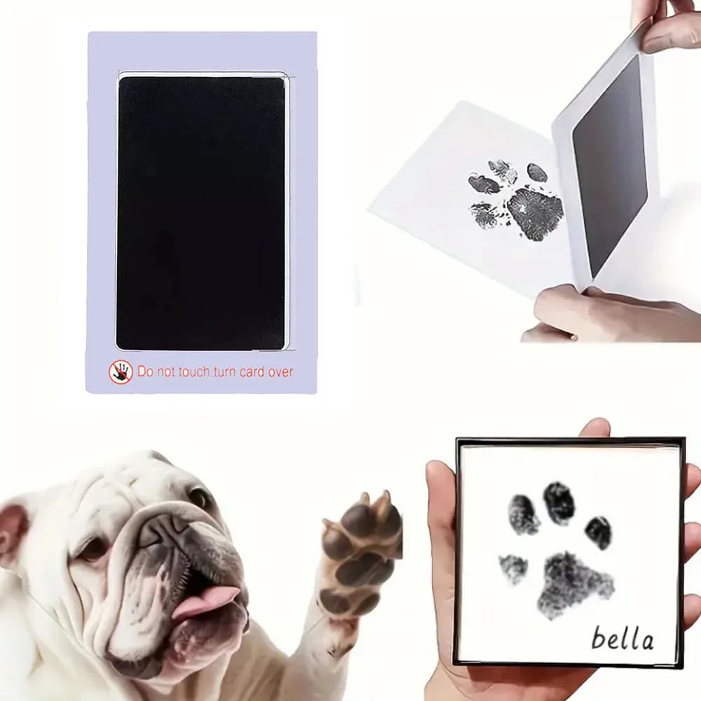 Pet Cat Dog Paw Print Ink Kit Pad Safe Non-toxic Baby Footprints Newborn Shower Handprint Easy Diy Touch Inkless Pet Souvenir