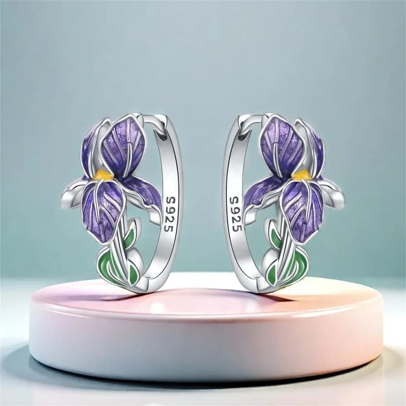 Women's Gift Earrings, New Original Sterling 925 Sterling Silver Earrings in Flame Shape and Cherry, Butterfly and Bee Earrings for Women, Jewelry