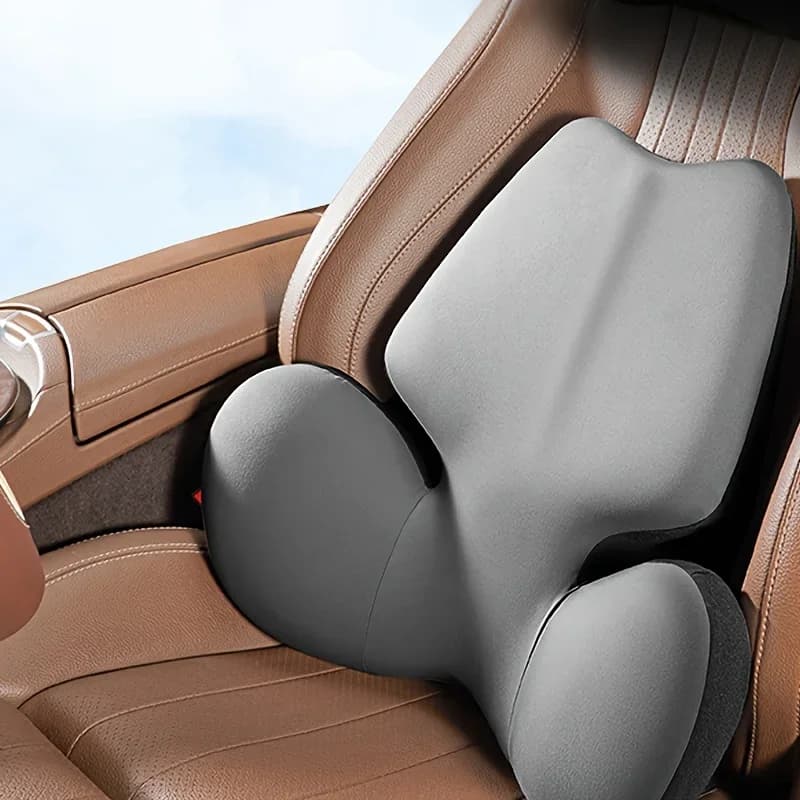 Cuscino lombare ergonomico in memory foam - Correttore posturale regolabile per sedia da ufficio per auto Cuscino per seggiolino auto in tessuto poliestere resistente