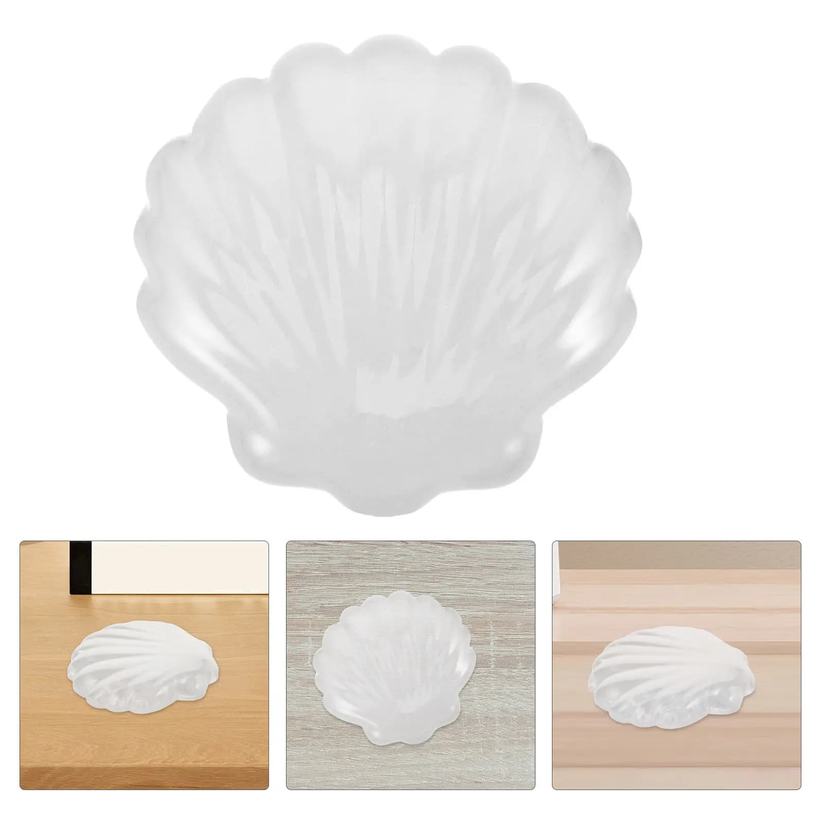 Tappetino per Mouse a Forma di Conchiglia, Carino e Kawaii, con Poggiapolsi in Silicone, Base Ergonomica Antiscivolo per Computer, Gaming, Ufficio, Piccolo Tappetino da Scrivania