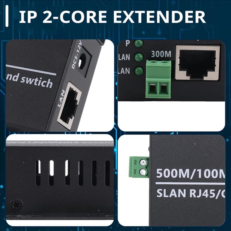 M07K-1 Pz Ethernet IP Extender Sopra Coassiale Kit di Rete HD Eoc Cavo Coassiale Trasmissione Extender Per Telecamere CCTV di Sicurezza Durabl