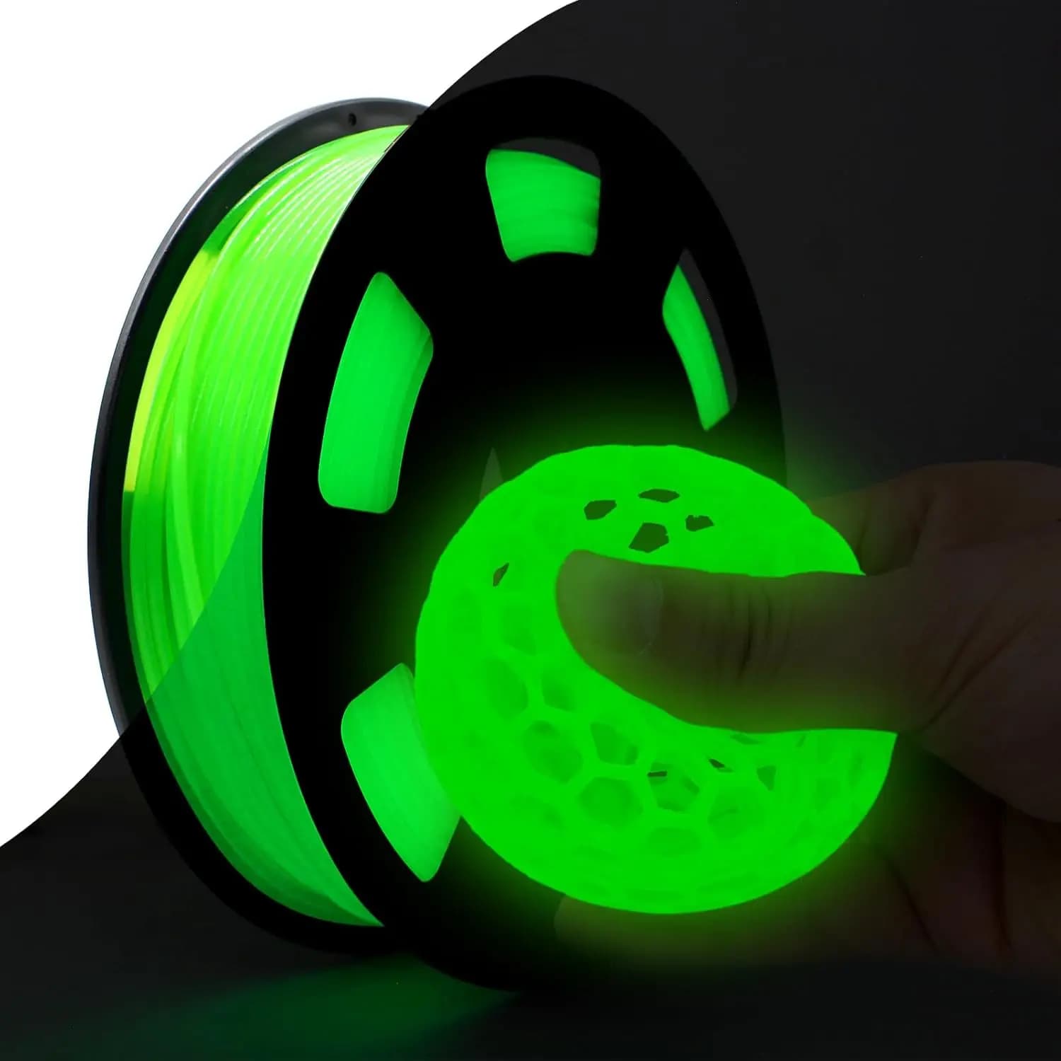Filamento per Stampante 3D in TPU 95A, 1.75mm Luminescente al Buio, Filamento Flessibile in TPU Morbido per Stampa 3D, Bobina da 250g