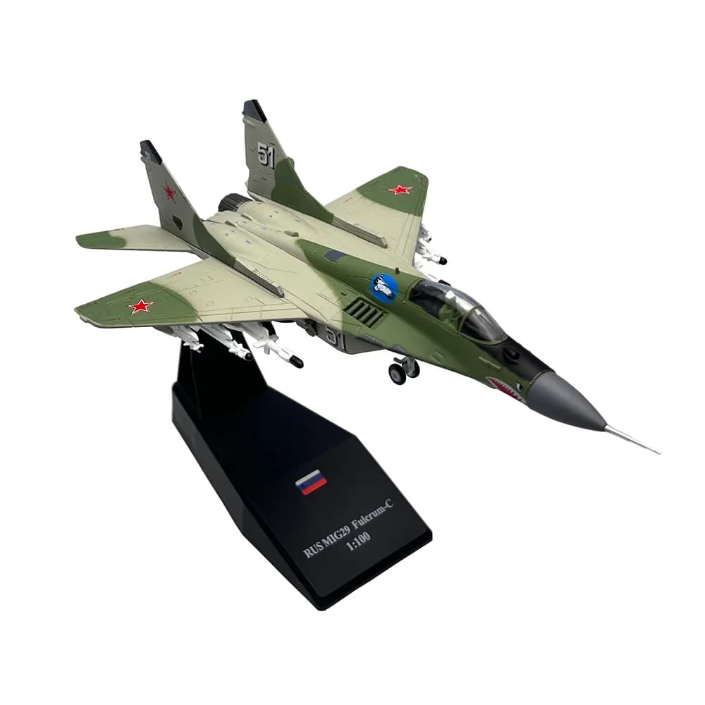 Scala 1/100 russo MIG-29 Mig29 Fulcrum C Fighter Diecast metallo assemblato finito aereo modello collezione regalo o giocattolo