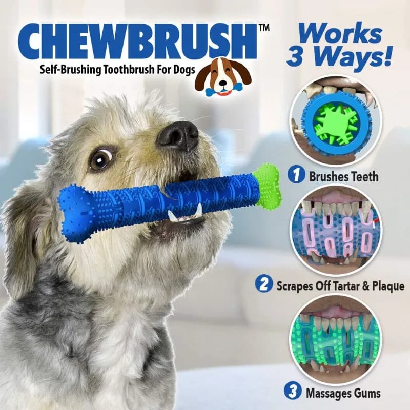 Dog Grinding Tooth Rod Cleaning Massager Dog Chewing Toys Rubber Toothbrush Pet Teeth Cleaning Toy Biting Force Pet Accessory