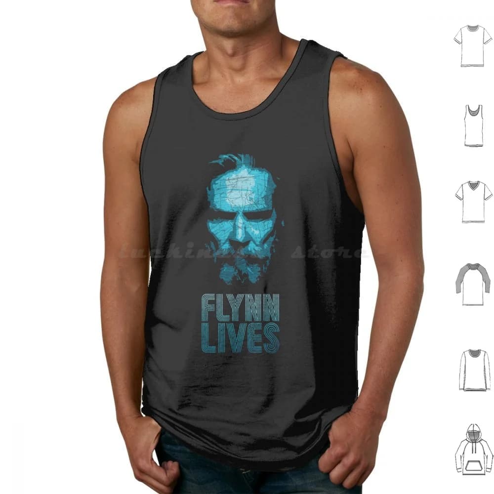 Kevin Flynn-Tron Canotte Canotte senza maniche Flynns Flynn Tron Arcade Videogiochi Encom Sci Fi Kevin Flynn Flynn Lives Jeff