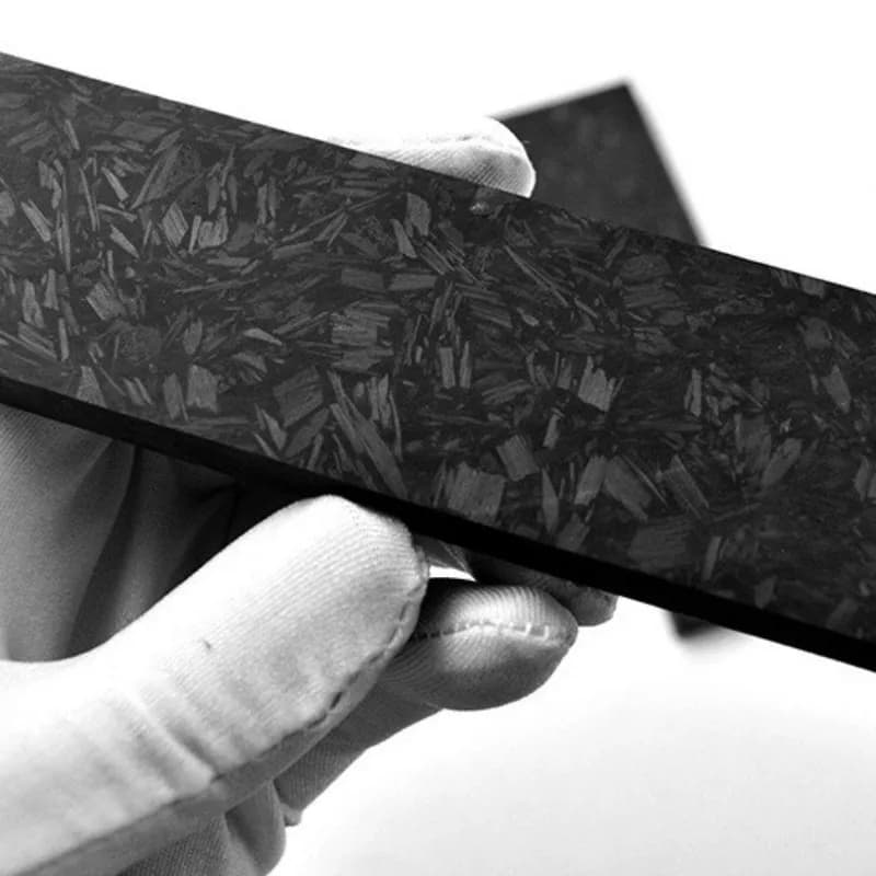 Set di 2 Manici per Coltelli in Resina Epossidica con Texture in Fibra di Carbonio, Effetto Ondulato, 135x40x5mm, per Creazione di Coltelli Personalizzati