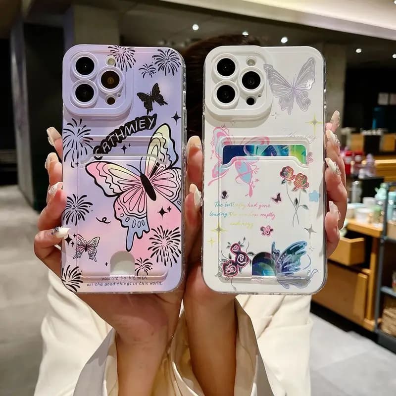 Butterfly Flowers Card Case For Honor 20 50 SE 70 90 Magic 4 5 7 200 Lite X5 Plus X6 X7 X8 X7A X8A X9A X7B X8B X9B 8X Coverage