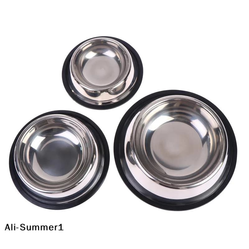 【E】Stainless Steel Pet Dog Bowl Food Storage, Non-Slip Water Feeder Bowl for Dog Cat, Food Water Container