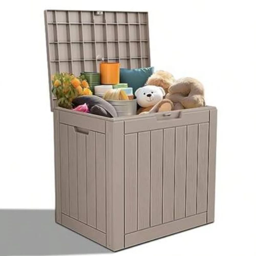 Lockable Resin Deck Box Outdoor Storage for Patio Furniture Cushions Garden Tools Waterproof Weatherproof 300L Large Capacity