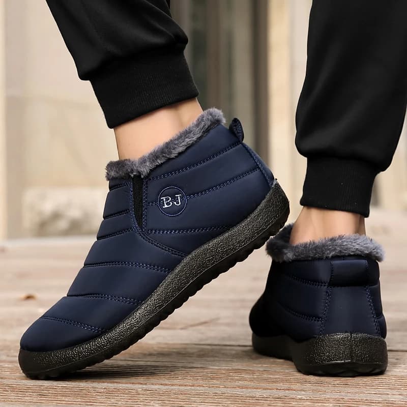Stivali caldi da neve Scarpe da ginnastica da esterno da uomo Scarpe slip on da uomo invernali Stivaletti unisex Scarpe da lavoro da uomo impermeabili Calzature