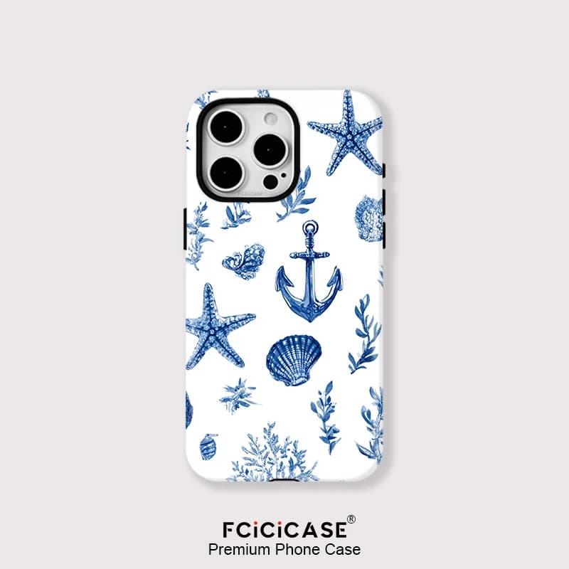 Fcicicase Starfish Conch Shell Custodia magnetica per telefono per iPhone 11 12 13 Pro 14 Plus 15 16 Pro Max per Magsafe Cover acrilica opaca