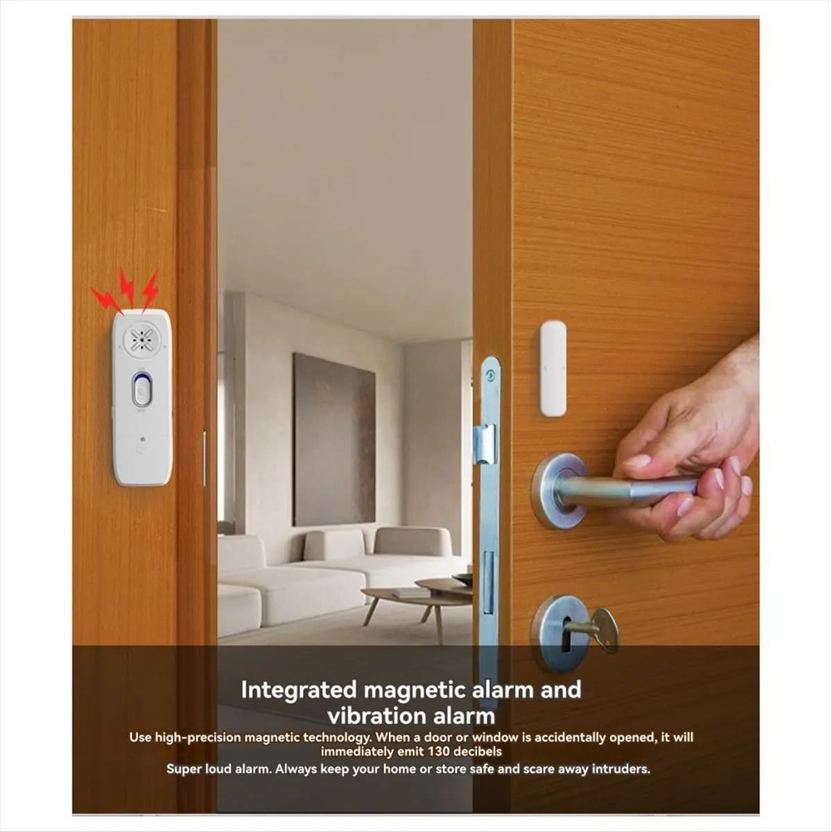 Allarme per Porte e Finestre OKgood, Sistema di Sicurezza Wireless Multifunzionale per Casa, Allarme Magnetico 130 dB, Antifurto