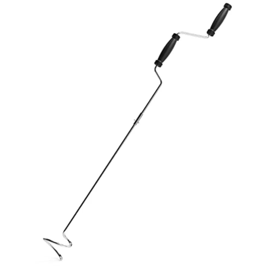 Aeratore per Compost in Acciaio Inossidabile - Strumento Manuale per Mescolare e Agitare Compostiere e Contenitori, Decomposizione Rapida, Antiruggine
