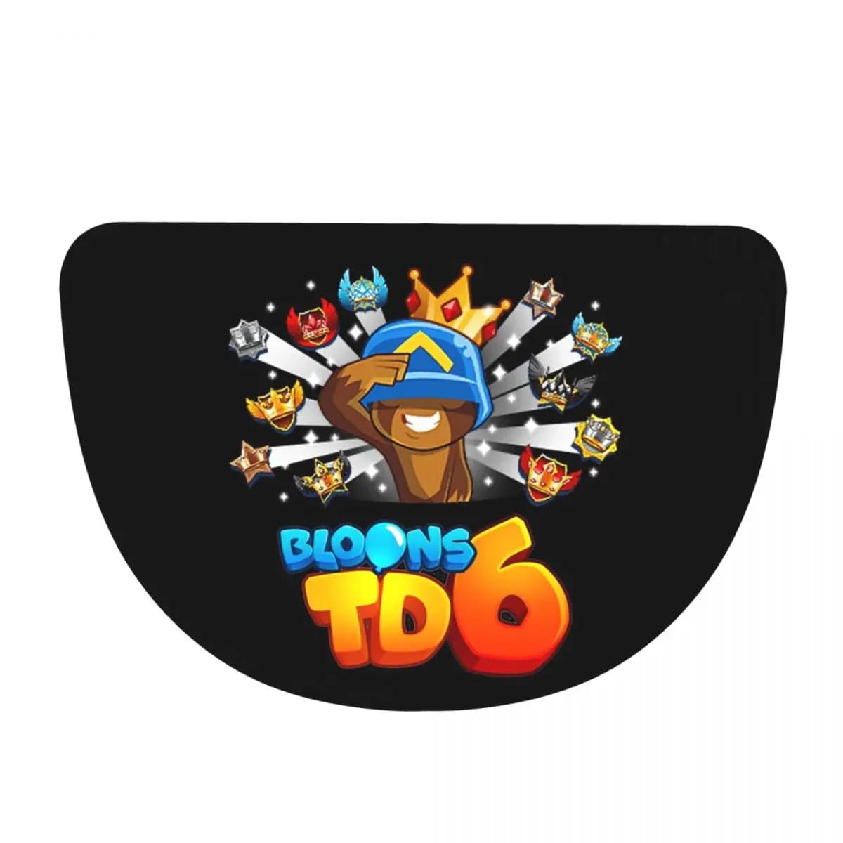 Bloons Td 6 For Kids Soft Flannel Half Round Doormat Non Slip Bathroom Mat Absorbent Floor Carpet for Home Bedroom