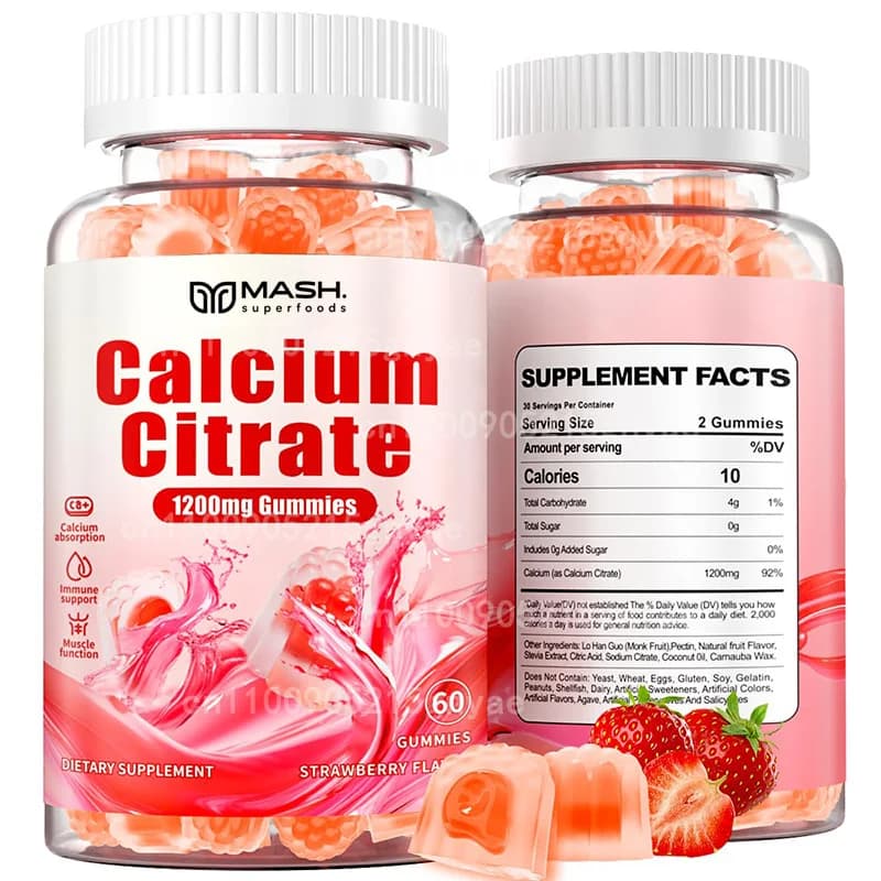 Vegetable based calcium supplement 1200 mg 600 mg contains marine algae, vitamin D3, K2, bone strength, dental health and muscles