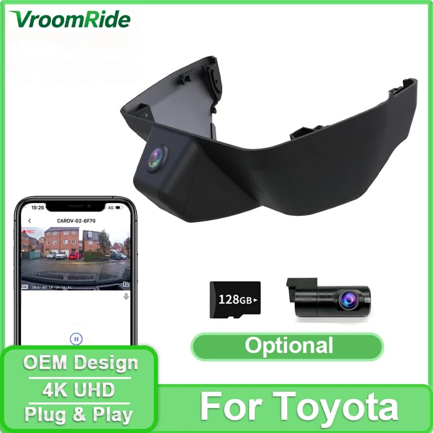 4K Dash Cam For Lexus GX 550 GX550/GX 550h GX550h 2024 2025 and For Toyota Land Cruiser Prado 250 LC250 J250 WiFi Auto Camera OEM DVR