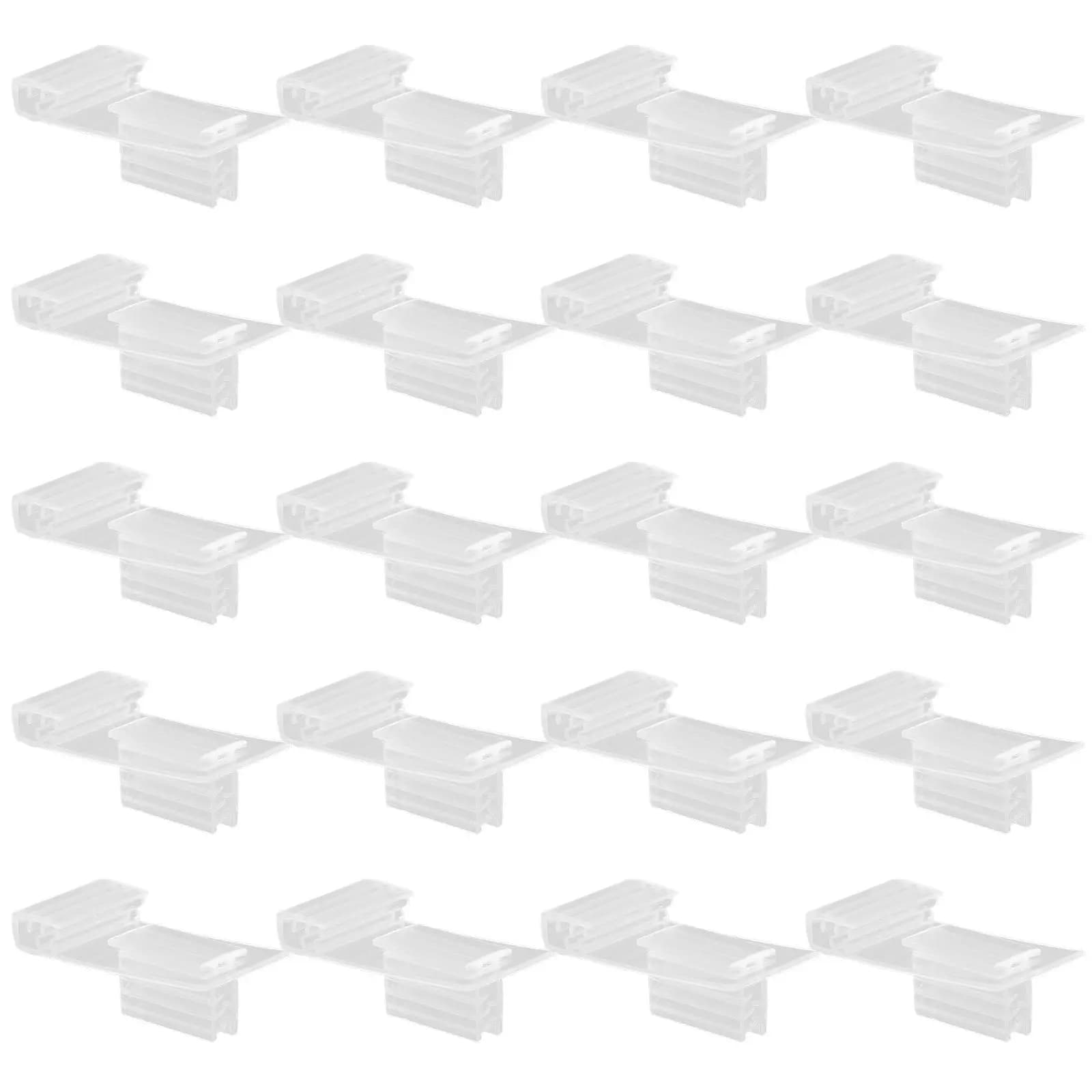20 Pezzi Portaetichette Trasparenti in PVC con Clip per Espositori da Negozio, Supermercato, Centro Commerciale, Dispensa - Porta Prezzi e Cartelli