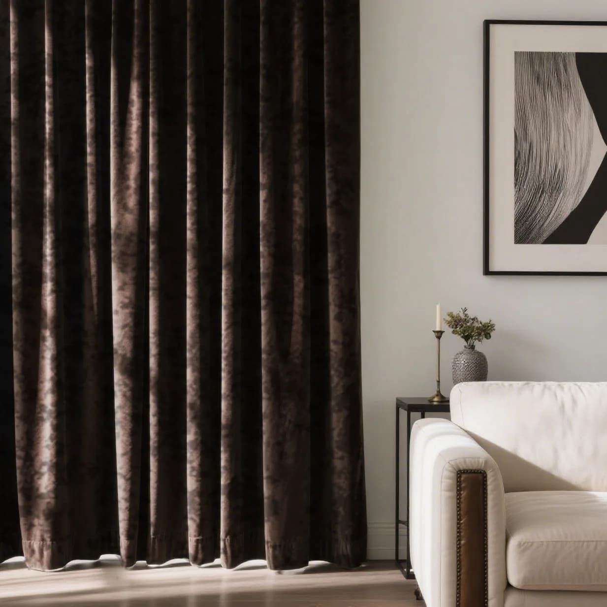 2 panels/set velvet blinds, curtains with noise reduction and light filtering, per bedroom, living room, office home decorations