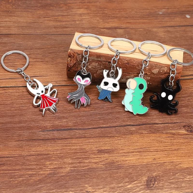 Gioco Hollow Knight: Silksong Simpatico portachiavi per auto in acrilico Accessori Borsa per cartoni animati Zaino Portachiavi con ciondolo Ventole Raccogliere regali