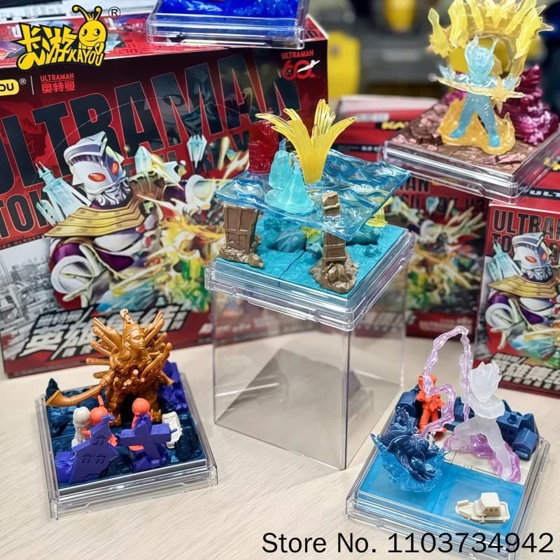 Kayou Ultraman Blind Box Series 3 Mini Eraser Figure Tokusatsu Mystery Box Anime Collectible Desktop Display Gift Toy
