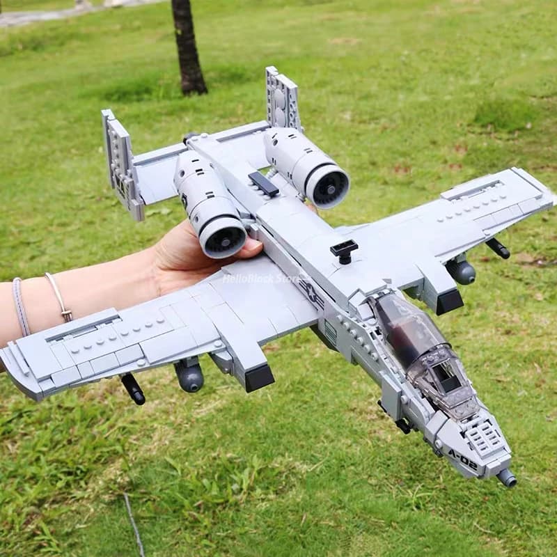 Thunderbolt II A10 Aereo da combattimento Building Blocks Modello 3D Serie militare Giocattoli dei mattoni per i bambini Regali di Natale 961 pezzi