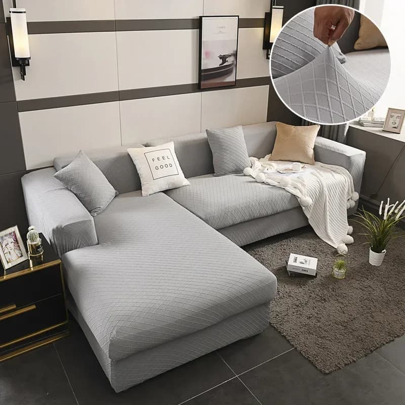 Copridivano solido per soggiorno Copridivano elastico 1/2/3/4 posti Copridivano angolare a forma di L Chaise Longue