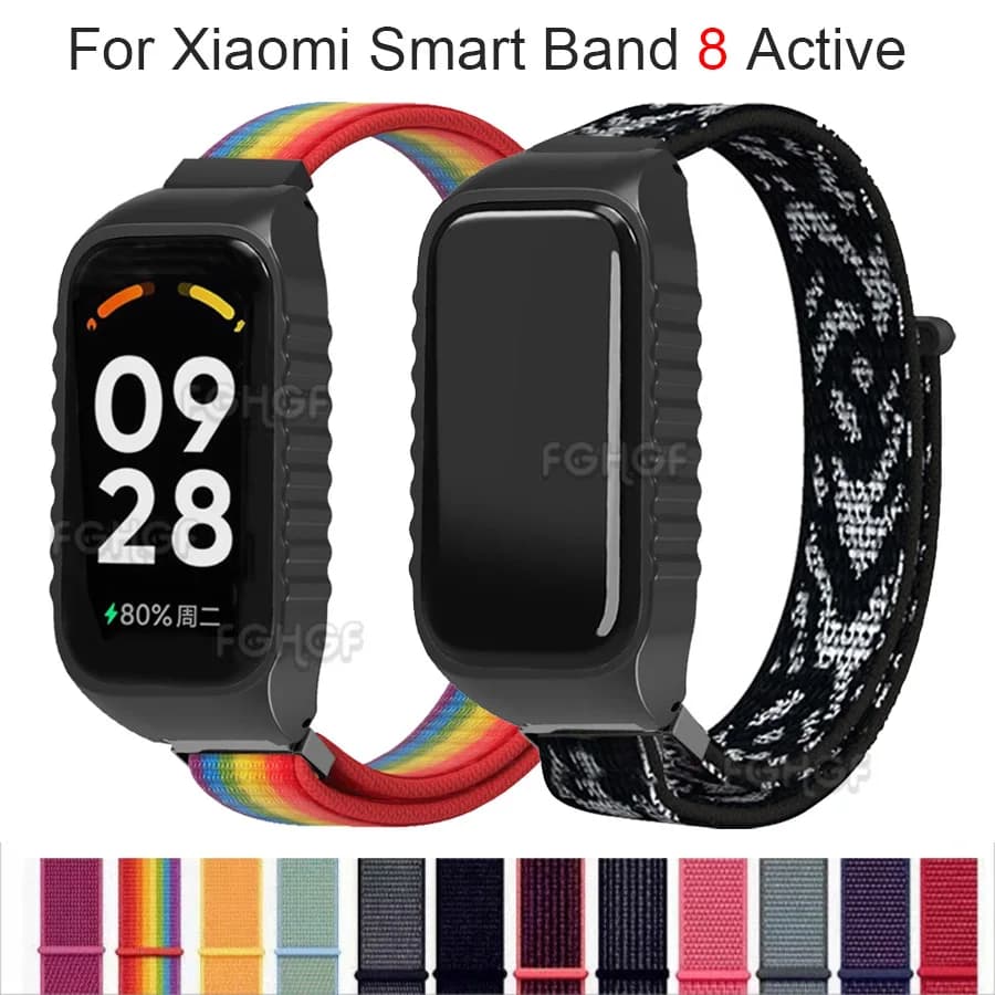Per Xiaomi Smart Band 8 cinturino attivo cinturino in nylon cinturino per Mi Band 8 cinturino per orologio intelligente attivo accessori per cintura Correa